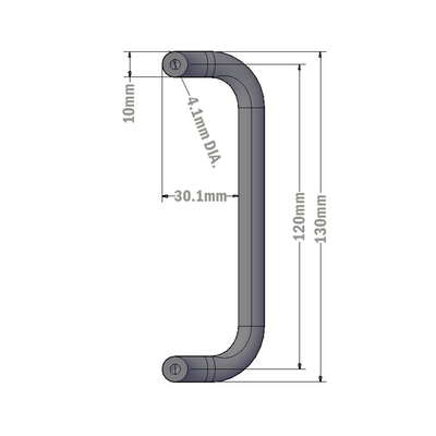 50-220-0 MODULAR SOLUTIONS HANDLE ALUMINUM HANDLE 120